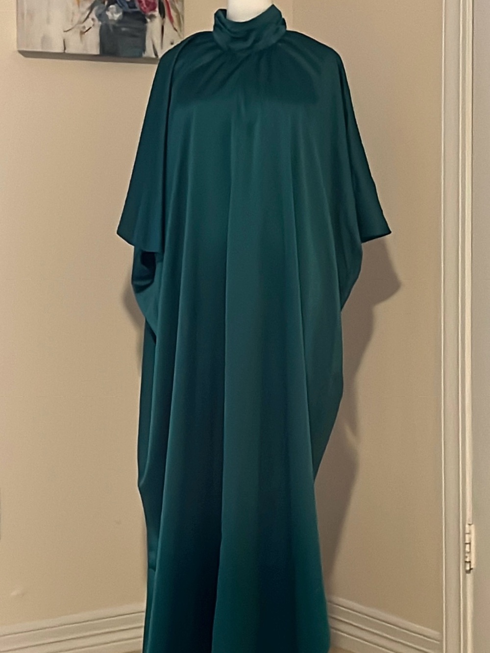 Green Satin Patricia Maxi Dress by Tuckernuck